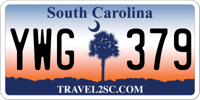 SC license plate YWG379