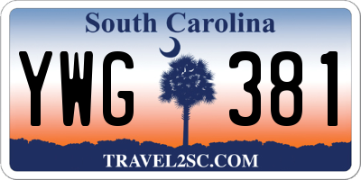 SC license plate YWG381