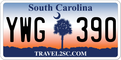SC license plate YWG390
