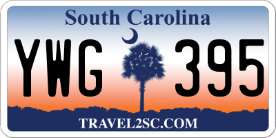 SC license plate YWG395