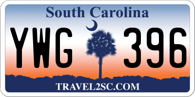 SC license plate YWG396