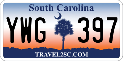 SC license plate YWG397
