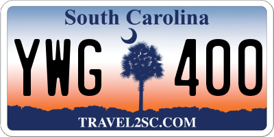 SC license plate YWG400