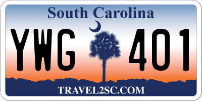 SC license plate YWG401