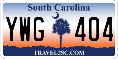 SC license plate YWG404