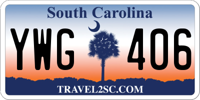 SC license plate YWG406