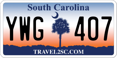 SC license plate YWG407