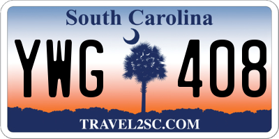SC license plate YWG408