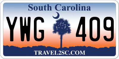 SC license plate YWG409