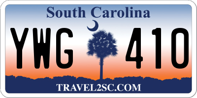 SC license plate YWG410