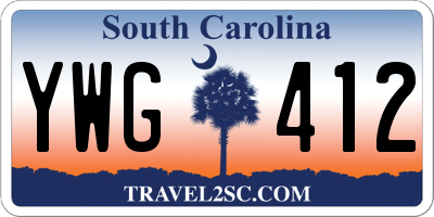 SC license plate YWG412