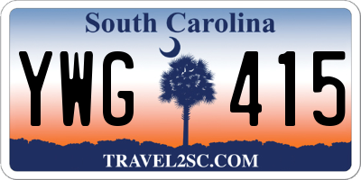 SC license plate YWG415
