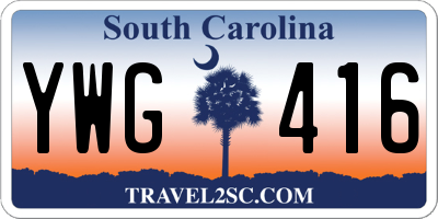 SC license plate YWG416