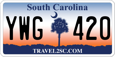 SC license plate YWG420