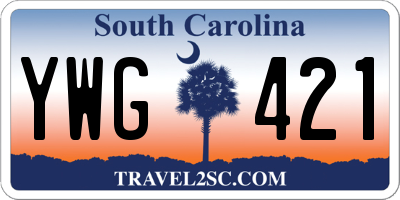SC license plate YWG421