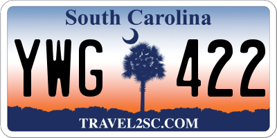 SC license plate YWG422