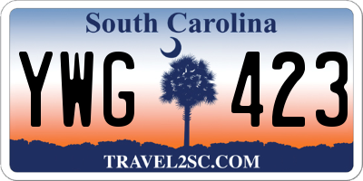 SC license plate YWG423