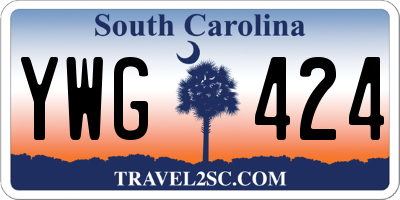 SC license plate YWG424