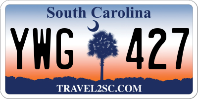 SC license plate YWG427