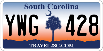 SC license plate YWG428