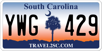 SC license plate YWG429