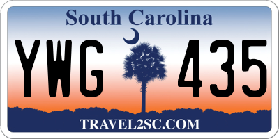 SC license plate YWG435