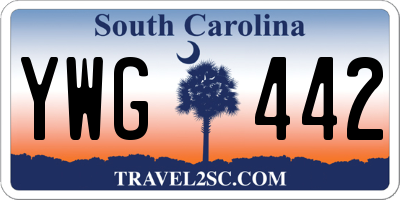 SC license plate YWG442