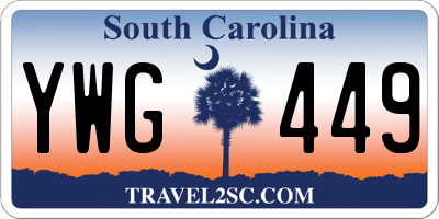 SC license plate YWG449