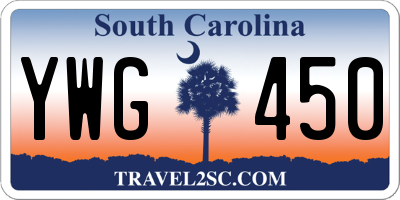 SC license plate YWG450