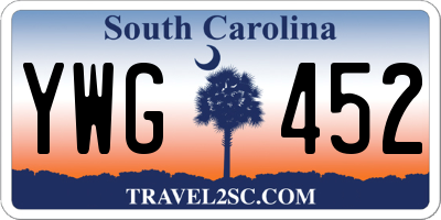 SC license plate YWG452