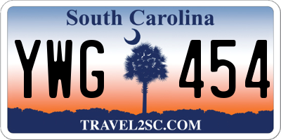 SC license plate YWG454