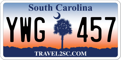 SC license plate YWG457