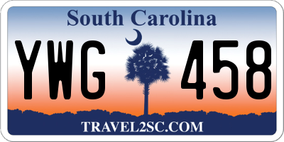 SC license plate YWG458