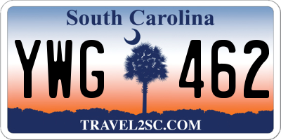 SC license plate YWG462