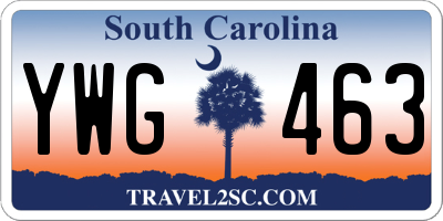 SC license plate YWG463