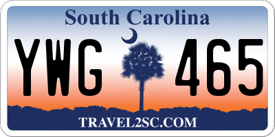 SC license plate YWG465