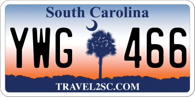 SC license plate YWG466
