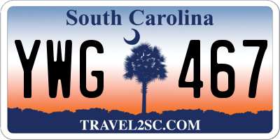 SC license plate YWG467