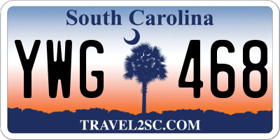 SC license plate YWG468