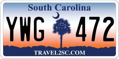 SC license plate YWG472