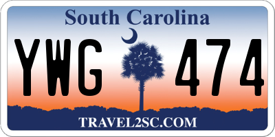 SC license plate YWG474