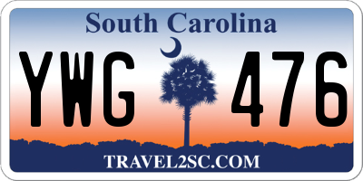 SC license plate YWG476