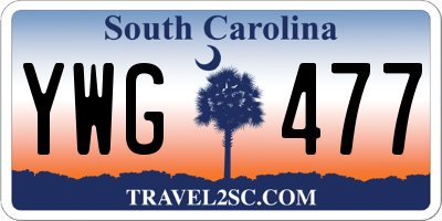 SC license plate YWG477