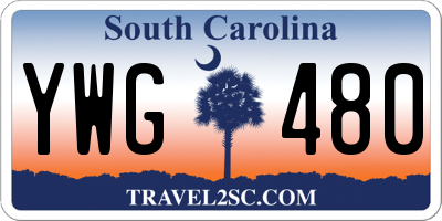SC license plate YWG480