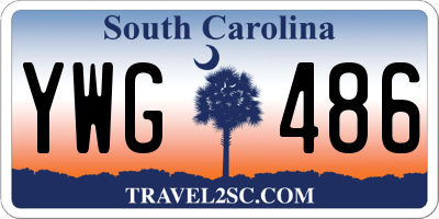 SC license plate YWG486
