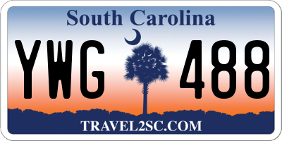 SC license plate YWG488