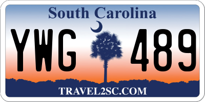 SC license plate YWG489