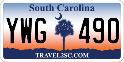 SC license plate YWG490