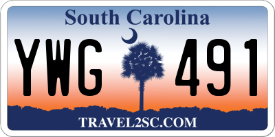 SC license plate YWG491