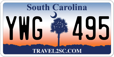 SC license plate YWG495